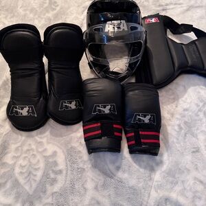 ATA Martial Arts Sparring Gear Set in Black and Red